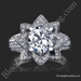 1.78 ctw. Blooming Beauty Flower Ring Laying Down Small
