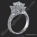 Hand Engraved 8 Petal .58 ct. Diamond Lotus Flower Ring
