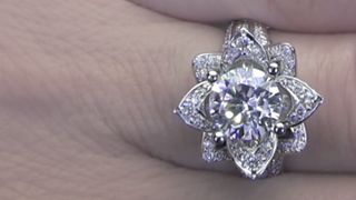 1.78 Large Blooming Beauty Ring on the Finger Video