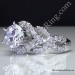 6 Prong Beautiful Crossover Pave Set Designer Engagement Ring Laying Left