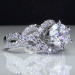 6 Prong Beautiful Crossover Pave Set Designer Engagement Ring Laying Right