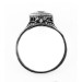 101bbr | Antique Filigree Ring | for a .90ct to 1.10ct round stone | Hexagonal Flowers