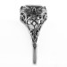e002bbr | Antique Filigree Ring | for a 2.45ct. to 2.55ct. emerald stone | Grate Like Detailing
