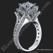 Large Original Blooming Beauty Flower Ring at a Different Angle 