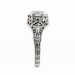 ov015bbr | Antique Filigree Ring | for a 1.95ct. to 2.05ct. oval stone | Bow and Serpentine