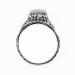 ov015bbr | Antique Filigree Ring | for a 1.95ct. to 2.05ct. oval stone | Bow and Serpentine