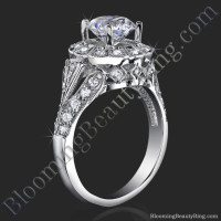 Antique Bezel Engagement Ring with Vintage Art Deco Styling