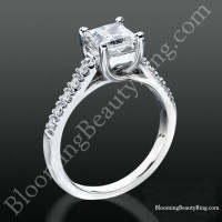 Bridge and Crossover U Prong Diamond Engagement Ring
