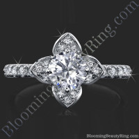 Petite Tulip Style Flower Ring