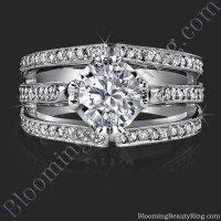 Unique Triple Split Engagement Ring