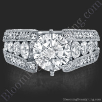 The High Class Escalating Split Shank Diamond Engagement Ring - bbr392
