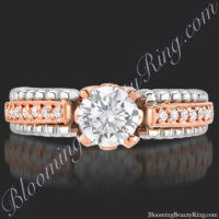 unique rose white gold ring