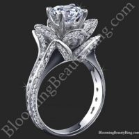1.78 ctw. Blooming Beauty Flower Ring White Background Small