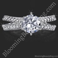 .75 ctw. Warm and Embracing Split Shank Sea of Diamonds 
