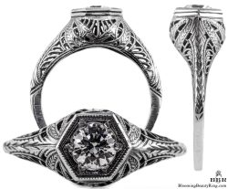 039bbr vintage filigree rings