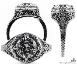 098bbr vintage filigree rings