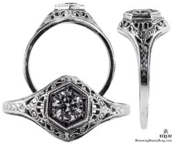 128bbr vintage filigree rings