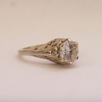 140fbbr | Pre-Set Antique Filigree Ring | 1.50ct. Multiple Round Diamonds | Marquise Drops<br>$11045
