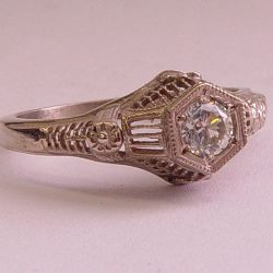 Filigree Antique and Vintage Pre-Set Engagement Rings
