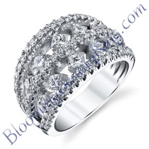 VWR-621-1 | Princess Double Graduate Vintage Wedding Ring