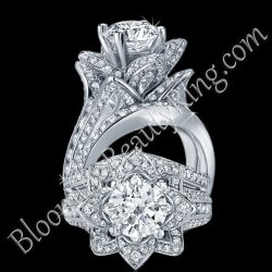2.08 ctw. Original Large Blooming Beauty Flower Ring Set – bbr434set