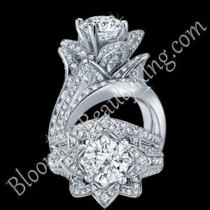 2.08 ctw. Original Large Blooming Beauty Flower Ring Set – bbr434set