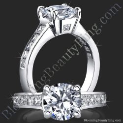 .82 ctw. Deep Channel Set Diamond Engagement Ring - bbr422