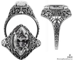 m005bbr antique filigree engagement rings
