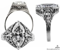 m006bbr antique filigree engagement rings