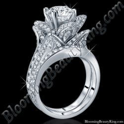 2.08 ctw. Original Large Blooming Beauty Flower Ring Set