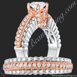 rose gold ring and band