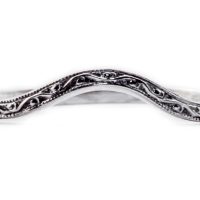 wb001bbr | Antique Filigree Wedding Band | Delicately Engraved | Thin Band<br>$445