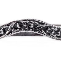 wb018bbr | Antique Filigree Wedding Band | Heavily Engraved | Floral Band<br>$408