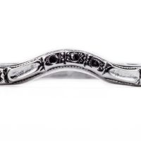 wb020bbr | Antique Filigree Wedding Band | Curved | Heavily Engraved | Flowers<br>$706